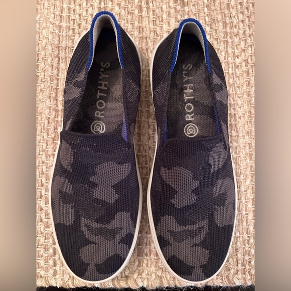 Rothy’s The Original Slip On Comfort Sneaker Women Size 6.5 Gray & Black Camo - Picture 4 of 9